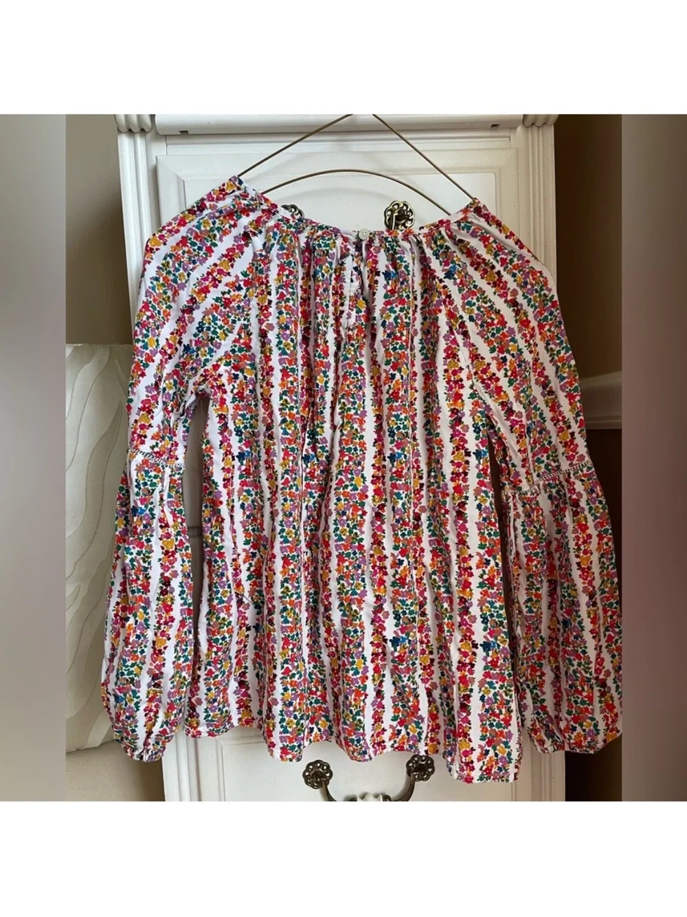 Gap Kids Boho Floral Off-Shoulder Peasant Top - Pink Multi